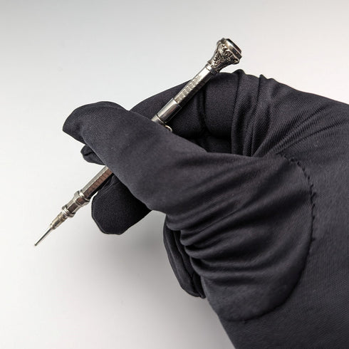 英國古董自動鉛筆紅色玻璃裝飾伸縮 81-98 毫米